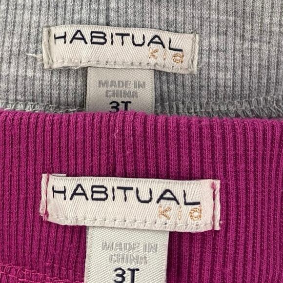 Lot of 2 Habitual Kids Girls Pink & Gray Bow Elastic Waist Mini Lounge Shorts 3T - Picture 6 of 7